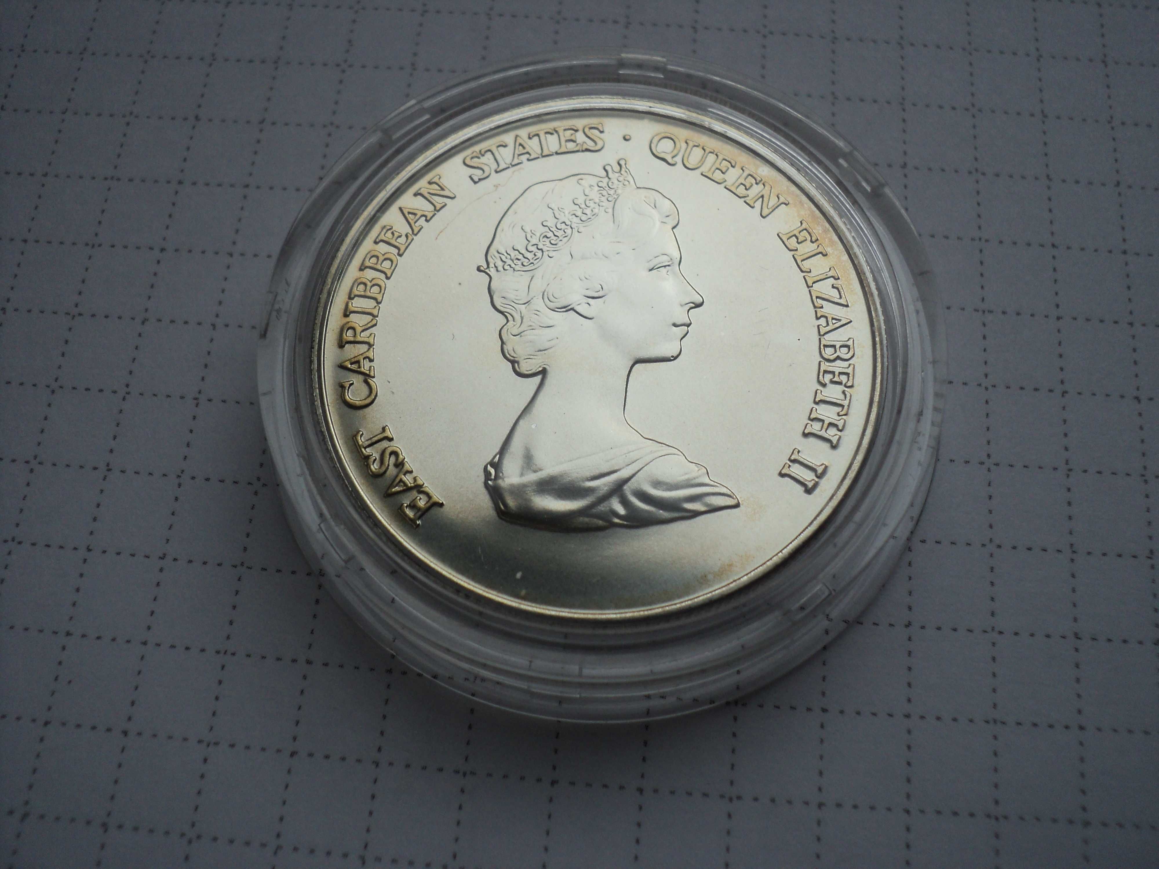srebrna moneta Państwa Wschodniokaraibskie 50 dolarów 1981 UNC