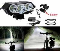 Вело ліхтар фонарь 3x LED 4-Modes Bicycle Headlight Bike Lamp With USB