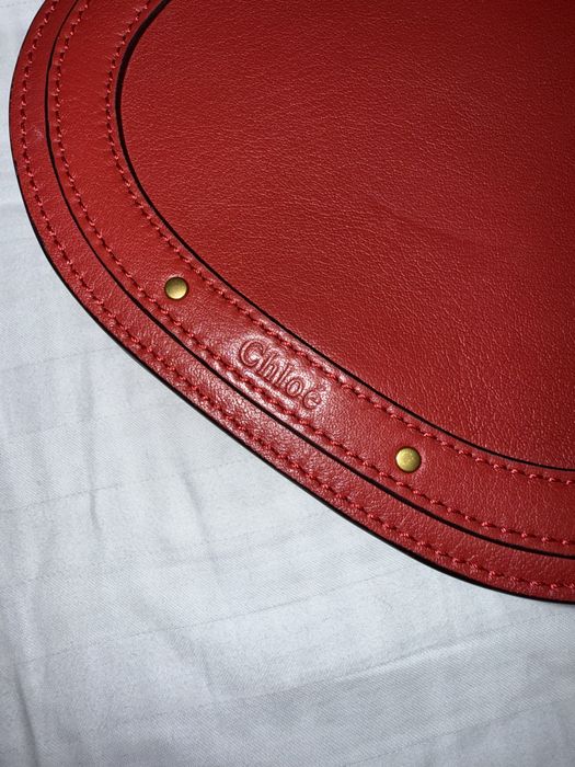 Женская красная сумка через плечо Chloe