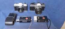 Lote Maquinas Fotograficas Rolo Retro Vintage Nikanon Reflex Agfa Mini