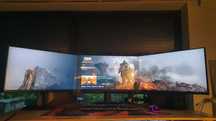 3szt Monitor Dell G2724D + ASUS ROG Bezel-Free Kit