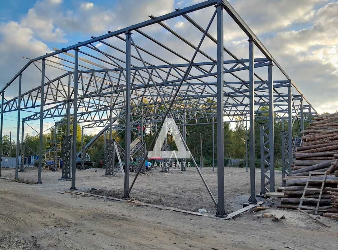 Каркас ангару під замовлення - односхилий, двосхилий