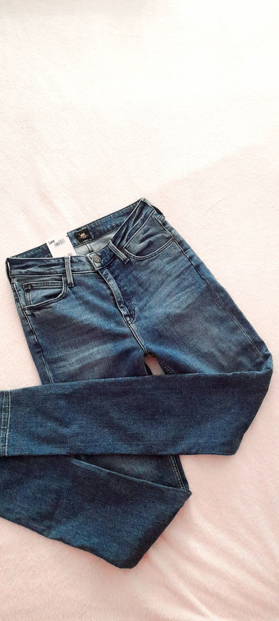 SUPER OKAZJA nowe jeansy Lee spodnie rurki kobiece sexy xs 34 s 36