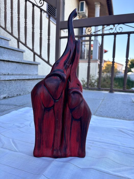 Conjunto de elefantes cerâmica