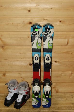 ZESTAW narty dziecięce TecnoPro 80 cm + buty narciarskie Head 17,5