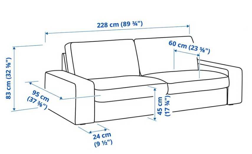 Sofá IKEA KIVIC 3 Lugares (Em excelente estado)