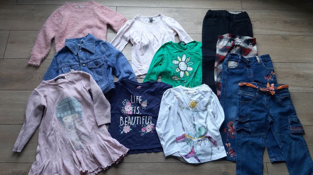 Zestaw ciuszków Bluzeczki spodnie sweterek sukienka George,Coccodrillo