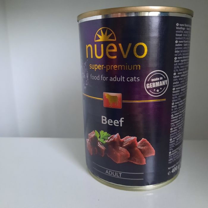 Корм вологий для котів Nuevo 400г з яловичиною
