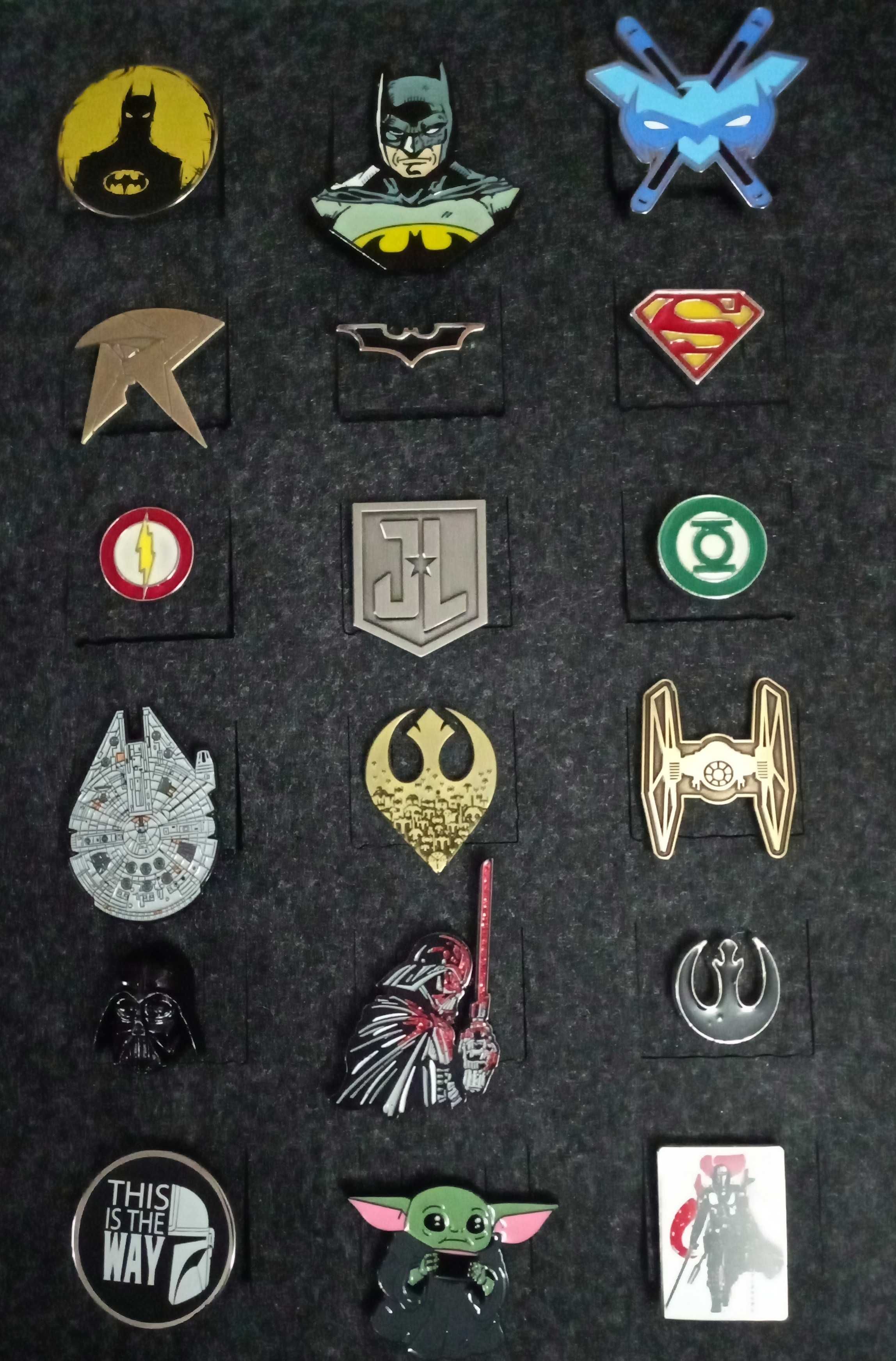 Pins Star Wars e DC Comics - entre 4 a 5€