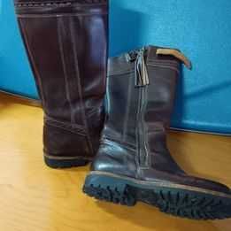 Botas cabedal cano alto senhora/homem