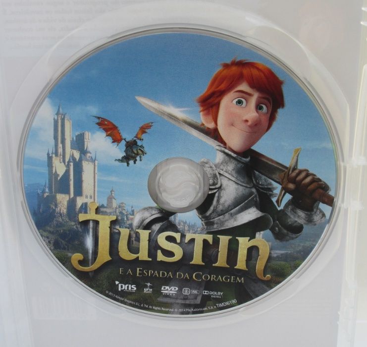 Justin e a Espada da Coragem DVD (selo igac / como novo)