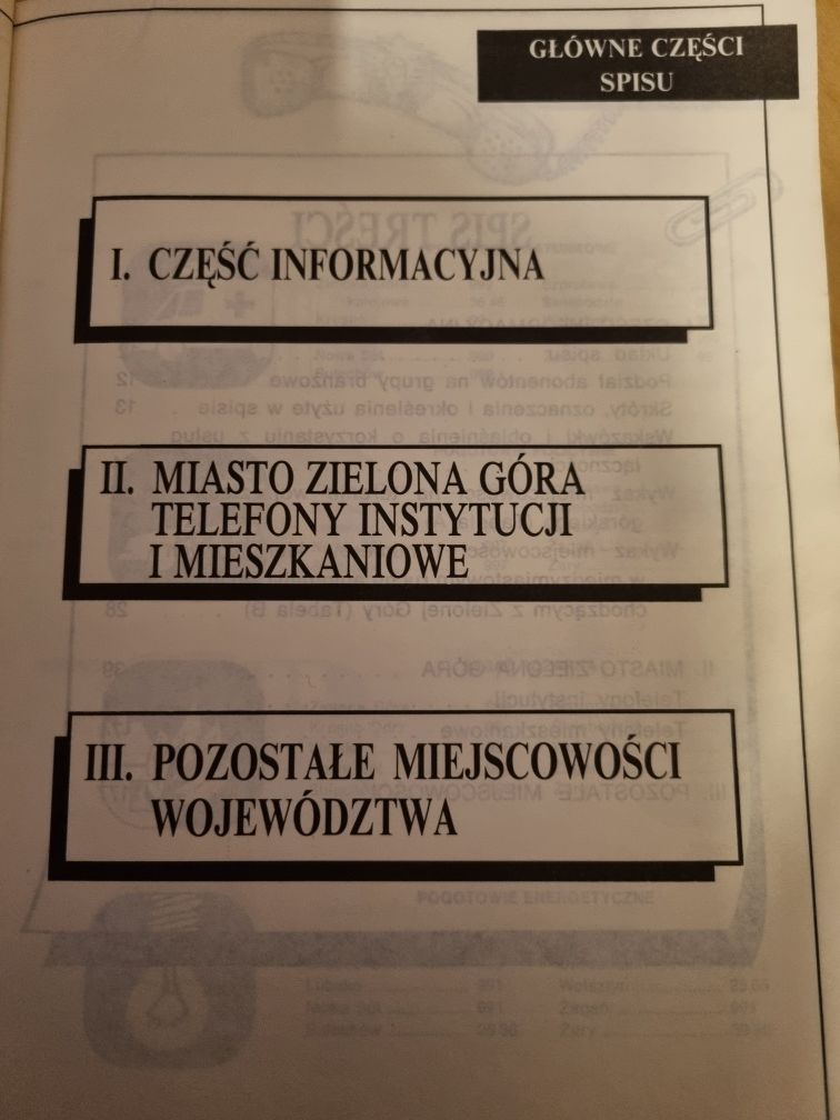 Książka telefoniczna woj zielonogórskie 1991/92