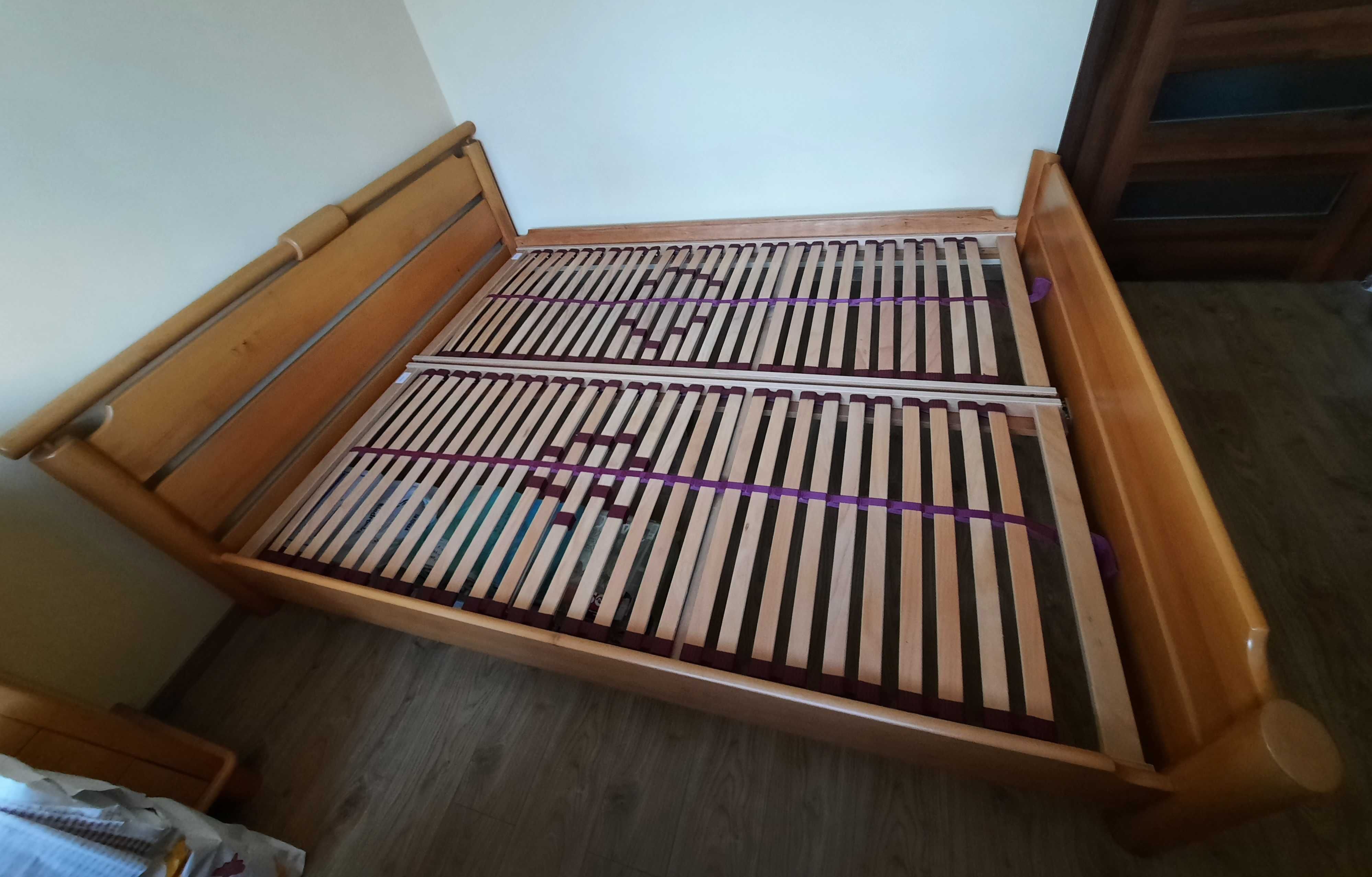 Łóżko sypialniane OLAF STOLPRODEX 160x200 Z DREWNA LITEGO ze stelażem