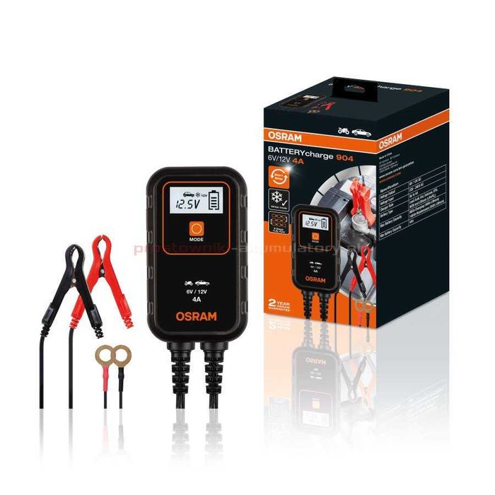 Inteligentny Prostownik Ładowarka OSRAM BATTERY CHARGE 4A 6/12V
