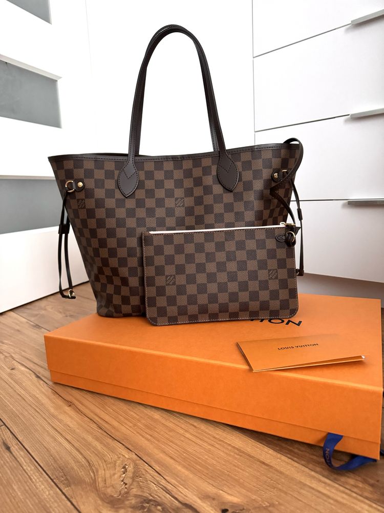 Nowa neverfull mm damier ebene rose louis vuitton