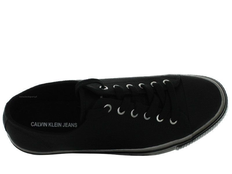 Calvin Klein Trampki męskie Deangelo czarne materiałowe lekkie 43