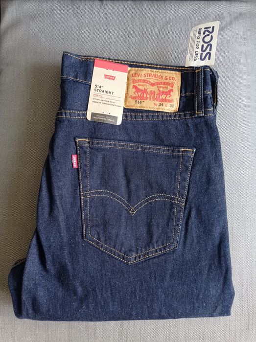 Oryginalne spodnie jeansowe Levi's Strauss 514 Straight nowe 1/3 ceny!