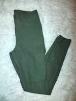 Zielone khaki spodnie moro wojskowe damskie S 36 sexy tregginsy
