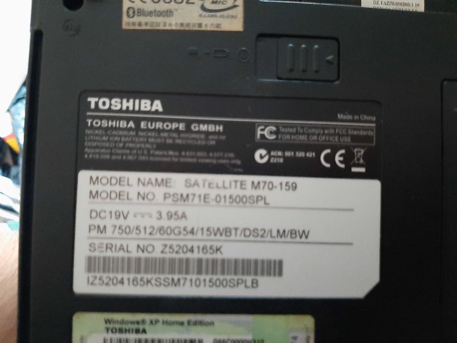 Laptop Toshiba Satellite M70-159 uszkodzony