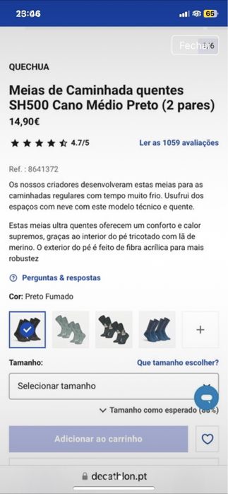 Meias Decathlon caminhada quentes