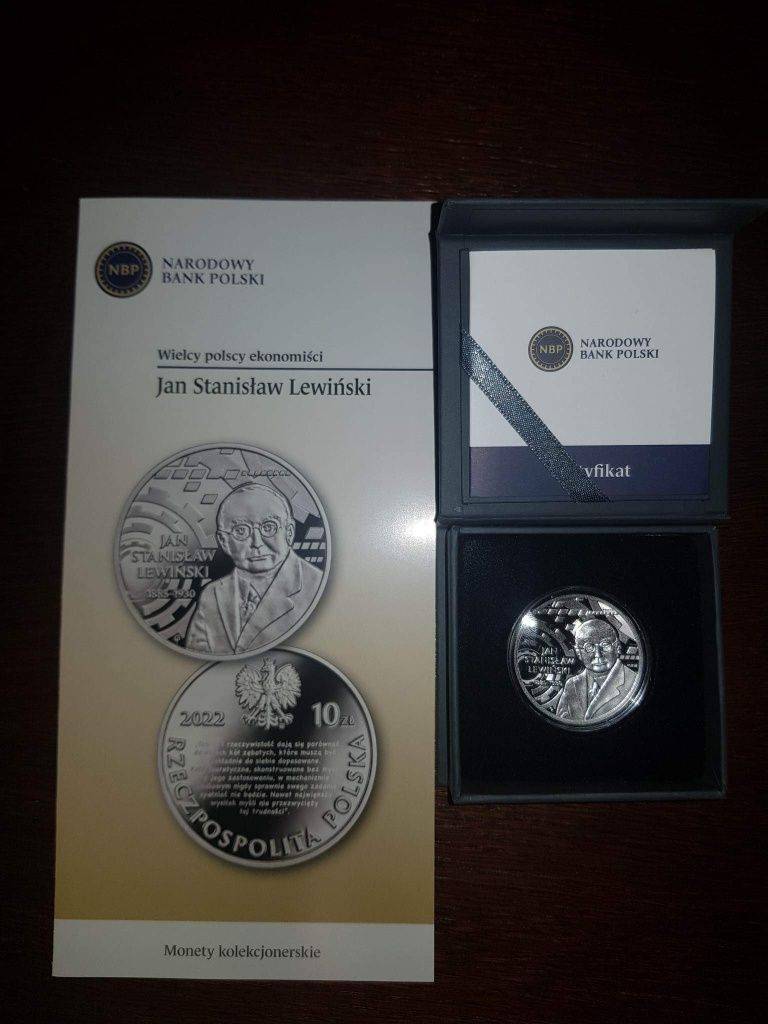 Moneta 10 złoty Jan Stanisław Lewiński