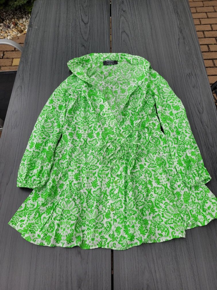 Letnia sukienka wiązana zielona Primark r. S