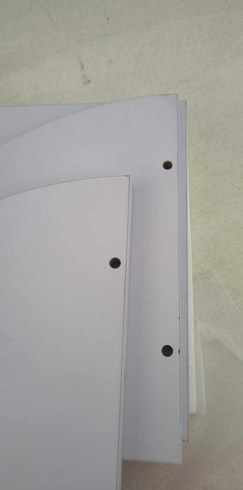 Półka ścienna narożna 2 półki, biała 25 x 52,4 x 25 cm