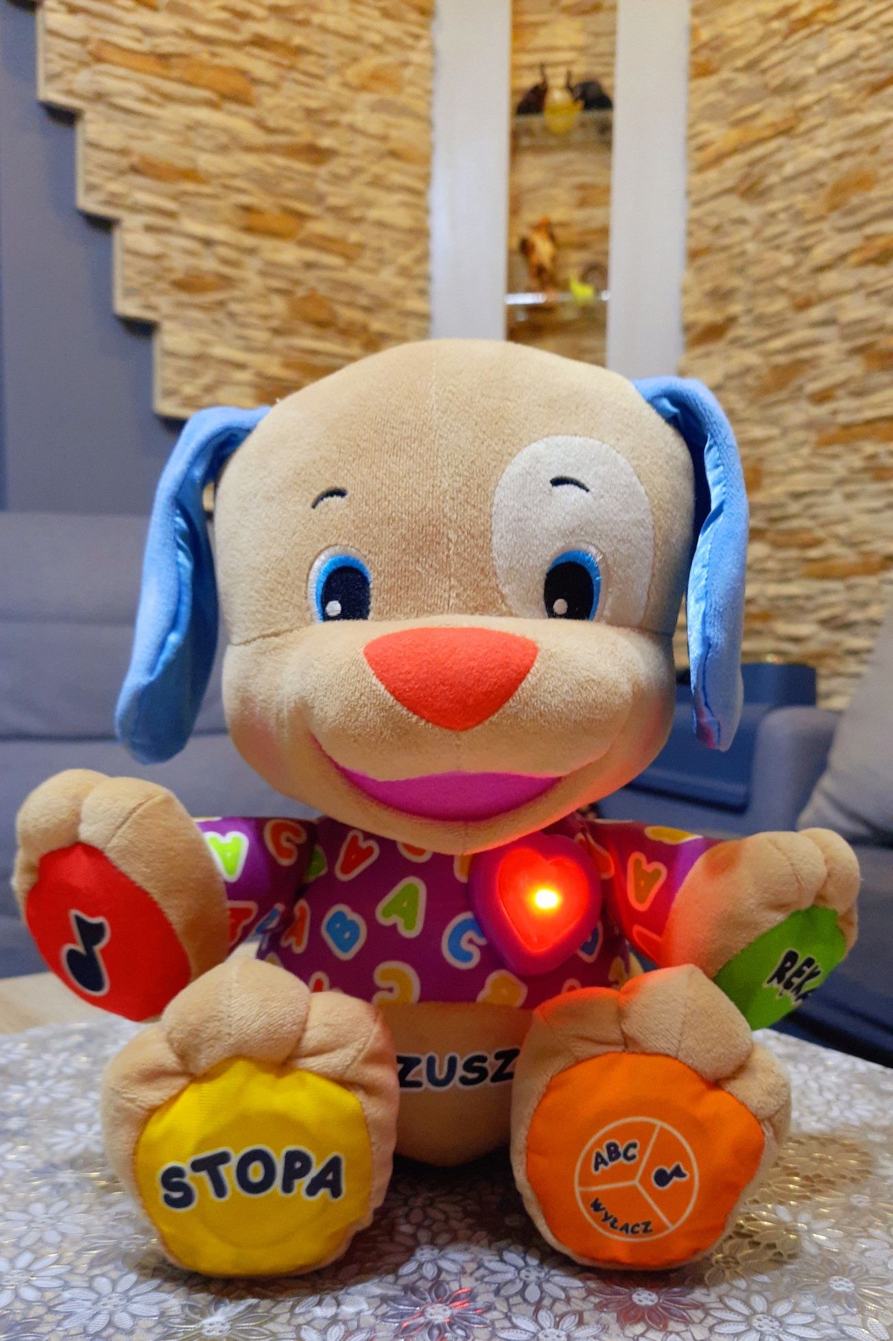 Szczeniaczek Uczniaczek Fisher-Price Jak Nowy interaktywny