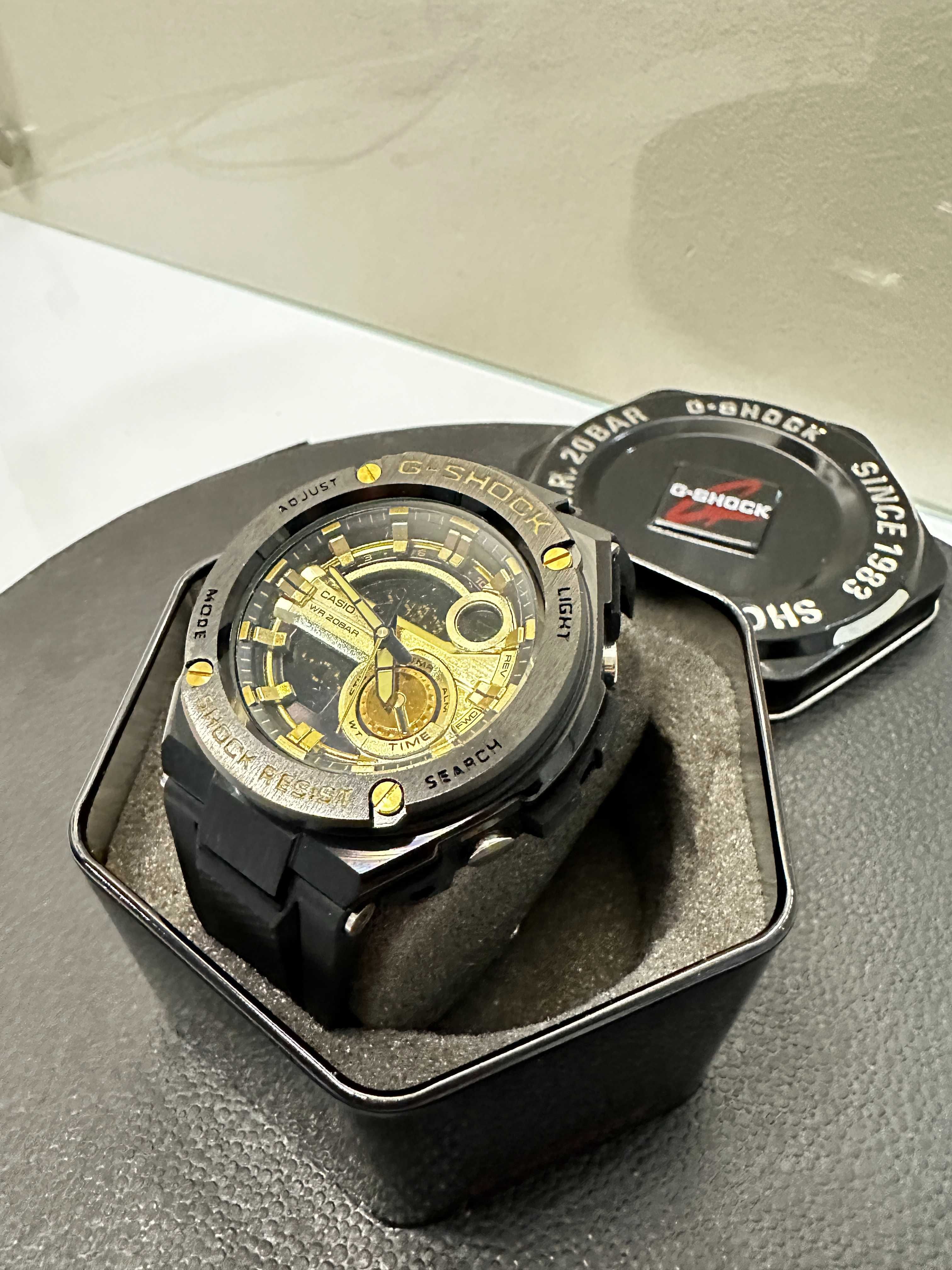 Nowy! Zegarek męski czarny Casio G-SHOCK G-STEEL GST-210B-1A9