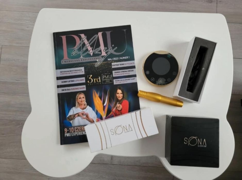 Maszynka do pmu makijażu permanentnego sona glovcon rączka zasilacz