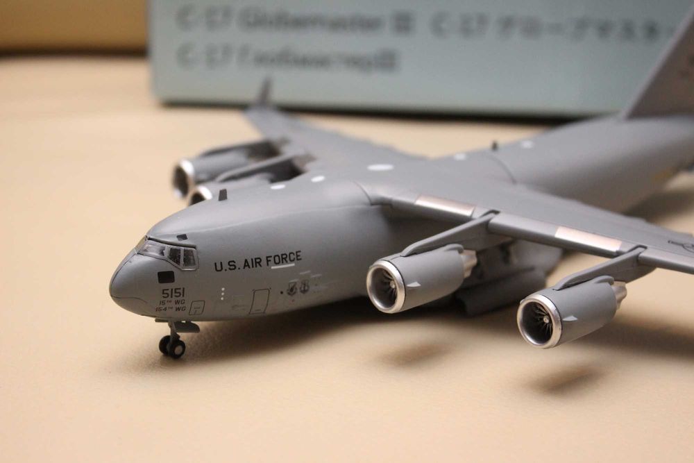 Model samolotu jak wojskowy Boeing C-17 Globemaster US Air Force