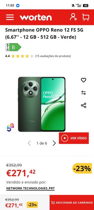 Vendo OPPO Reno 12 FS 5g 12 ram e 512gb  troco por trotinete elétrica