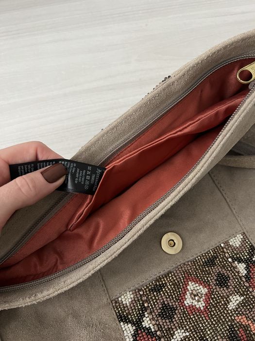 Клатч в стиле бохо. Натуральна замша