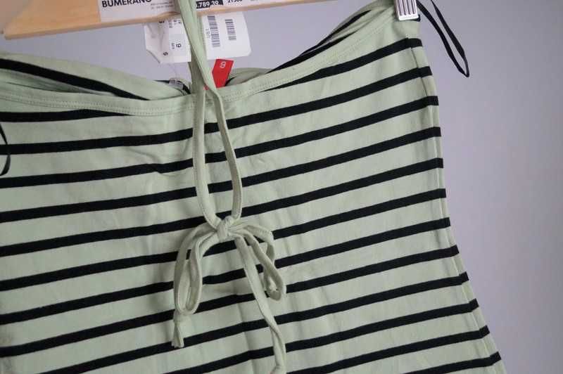 H&M koszulka wiązana na szyi top bluzka - 34 XS - nowa z metką