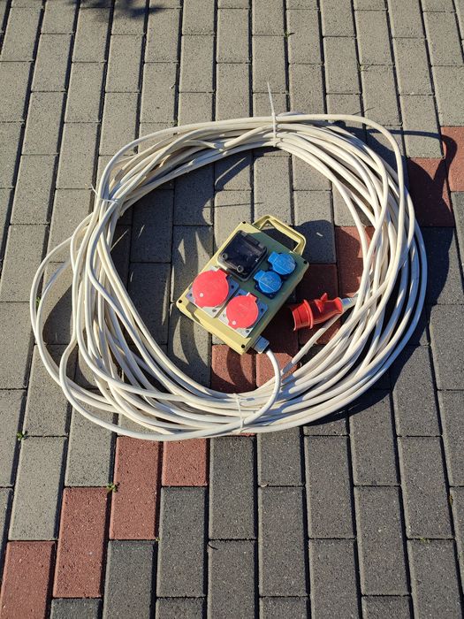 Przedłużacz budowlany, kabel budowlany 5x2,5 linka