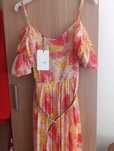 Vestido Vermelho Amarelo NOVO