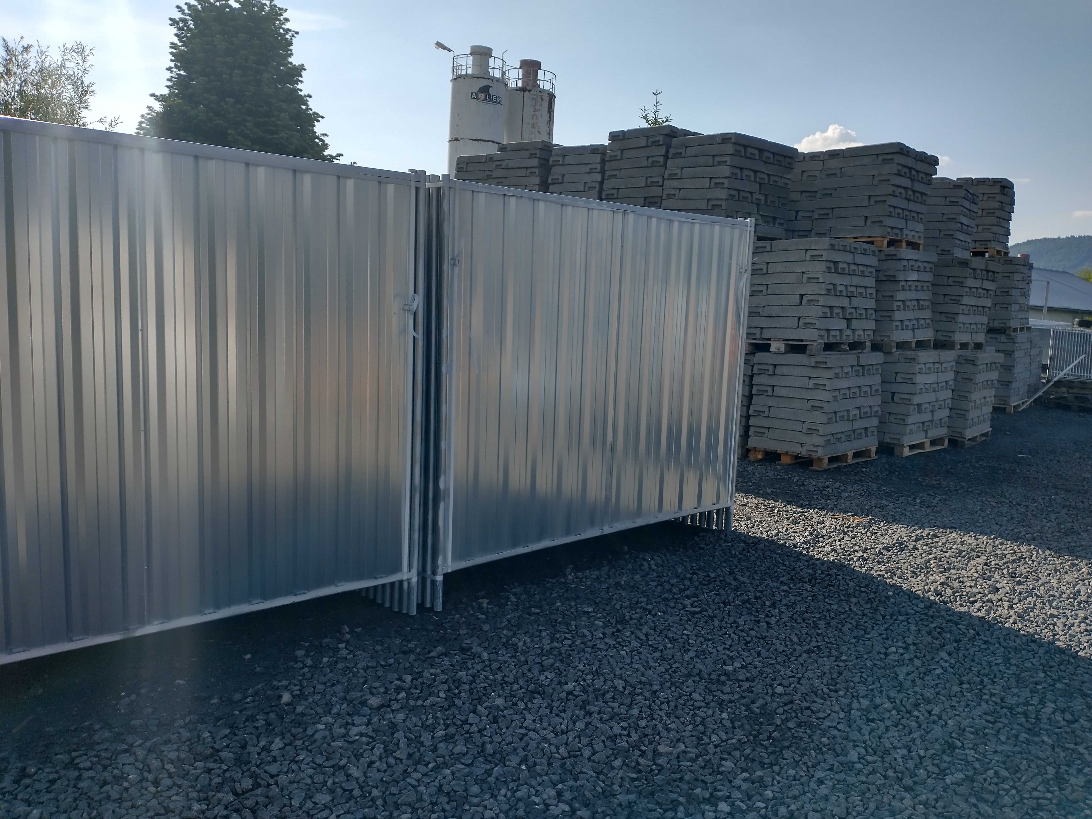 Tymczasowe ogrodzenie budowlane z blachy trapezowej - CENA za Panel !