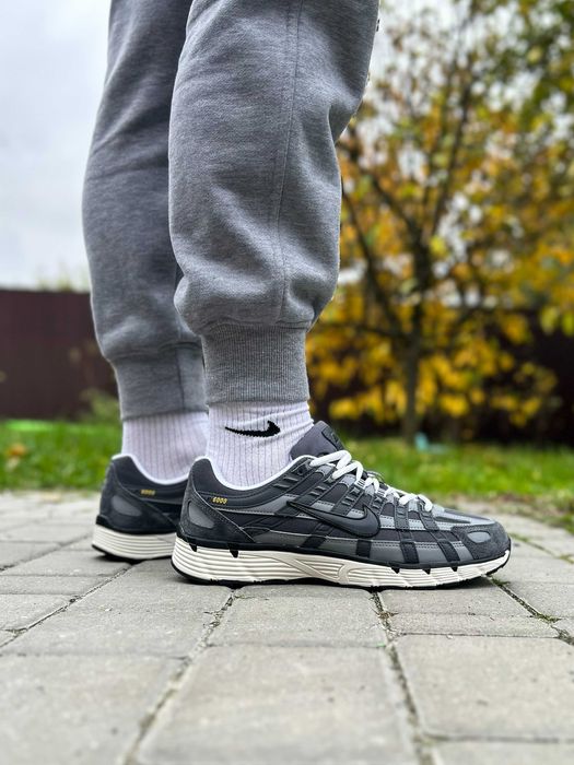 (2093) Термо Зимові Кросівки Nike P-6000 сірі (41-46) найк найки