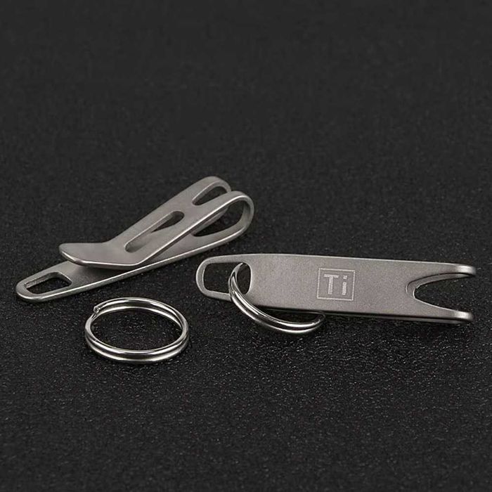 EDC Титанова кліпса затискач Advance для ключів карабін зажим брелок