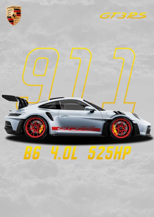 Plakat Porsche 911 GT3 RS 50x70cm