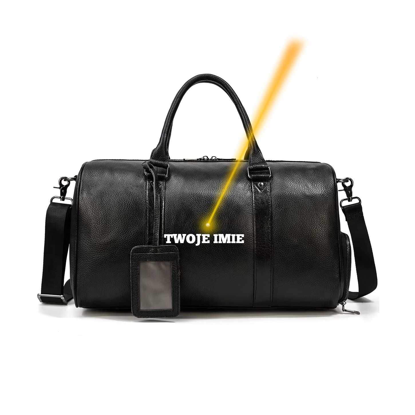 Torba skórzana podróżna 45cm z PRAWDZIWEJ SKÓRY opcja z personalizacją