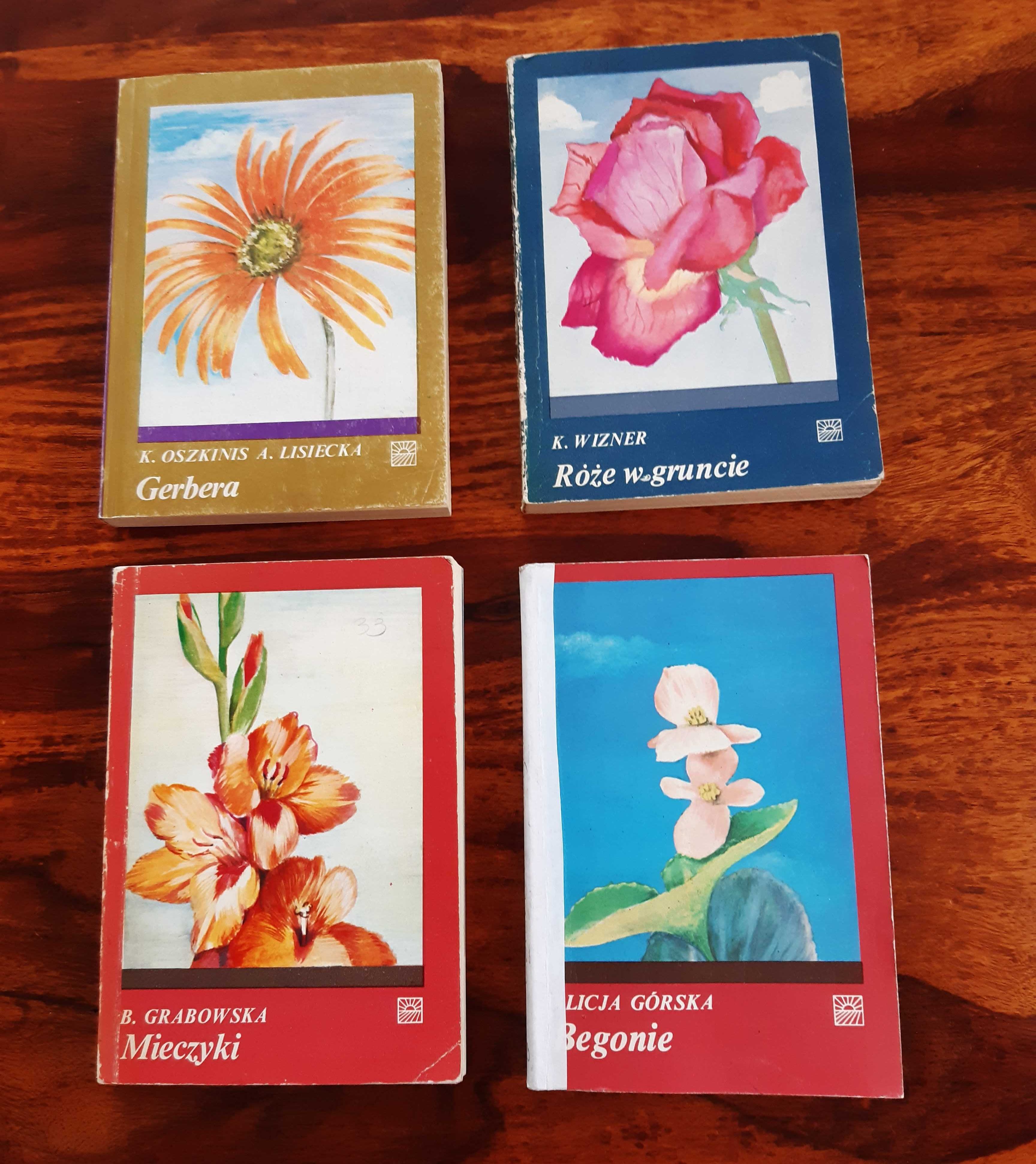 Cztery książki o kwiatach. Róże, Gerbera, Mieczyki i Begonie