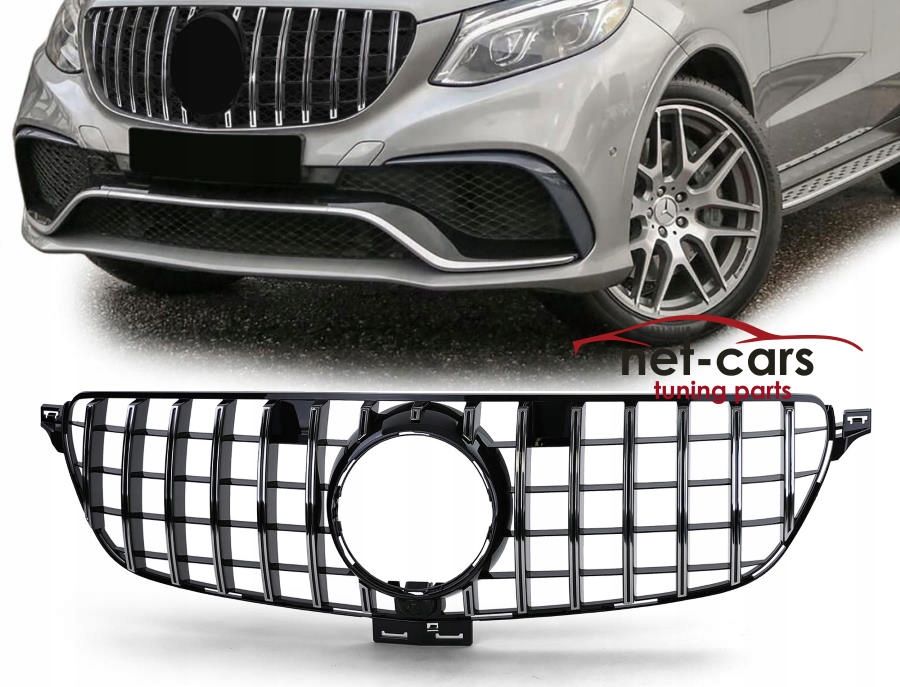 Grill MERCEDES GLE W166 15- Panamericana GTR AMG Czarny chrom