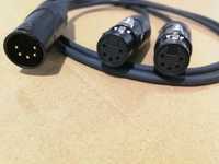 Adapter kablowy rozdzielacz dmx spliter pasywny XLR - 2x XLR 5-Pin