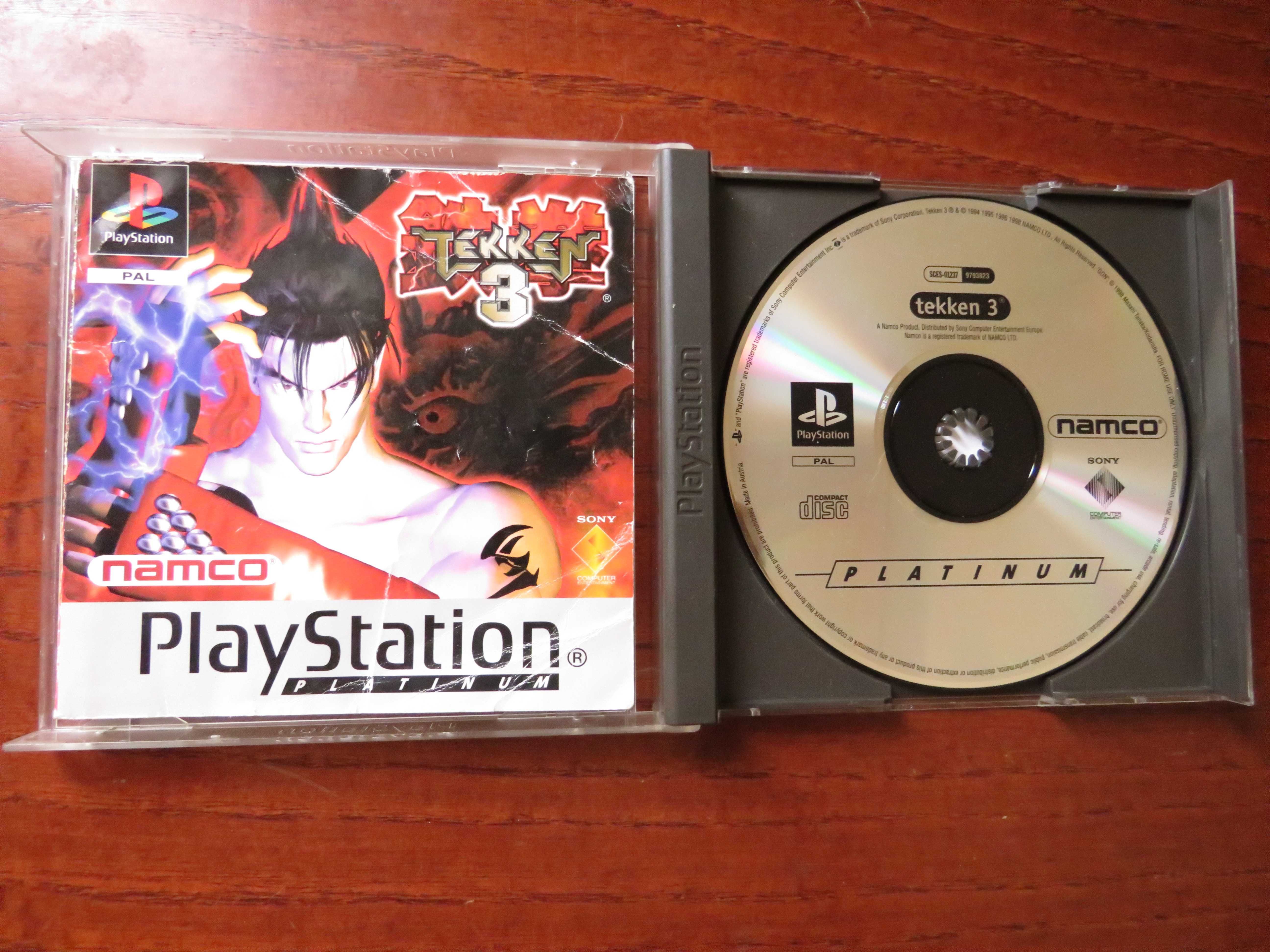 Jogos PS1 Tekken 3 Platinum+Fifa Footbal 2002+Colin Macrae Rally 5€