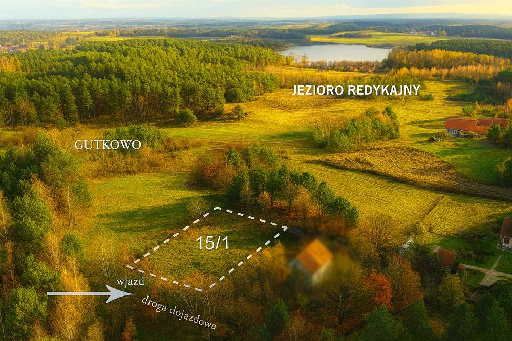 Działka w otulinie lasu – Gutkowo, 1800 m², 15 minut centrum Olsztyna