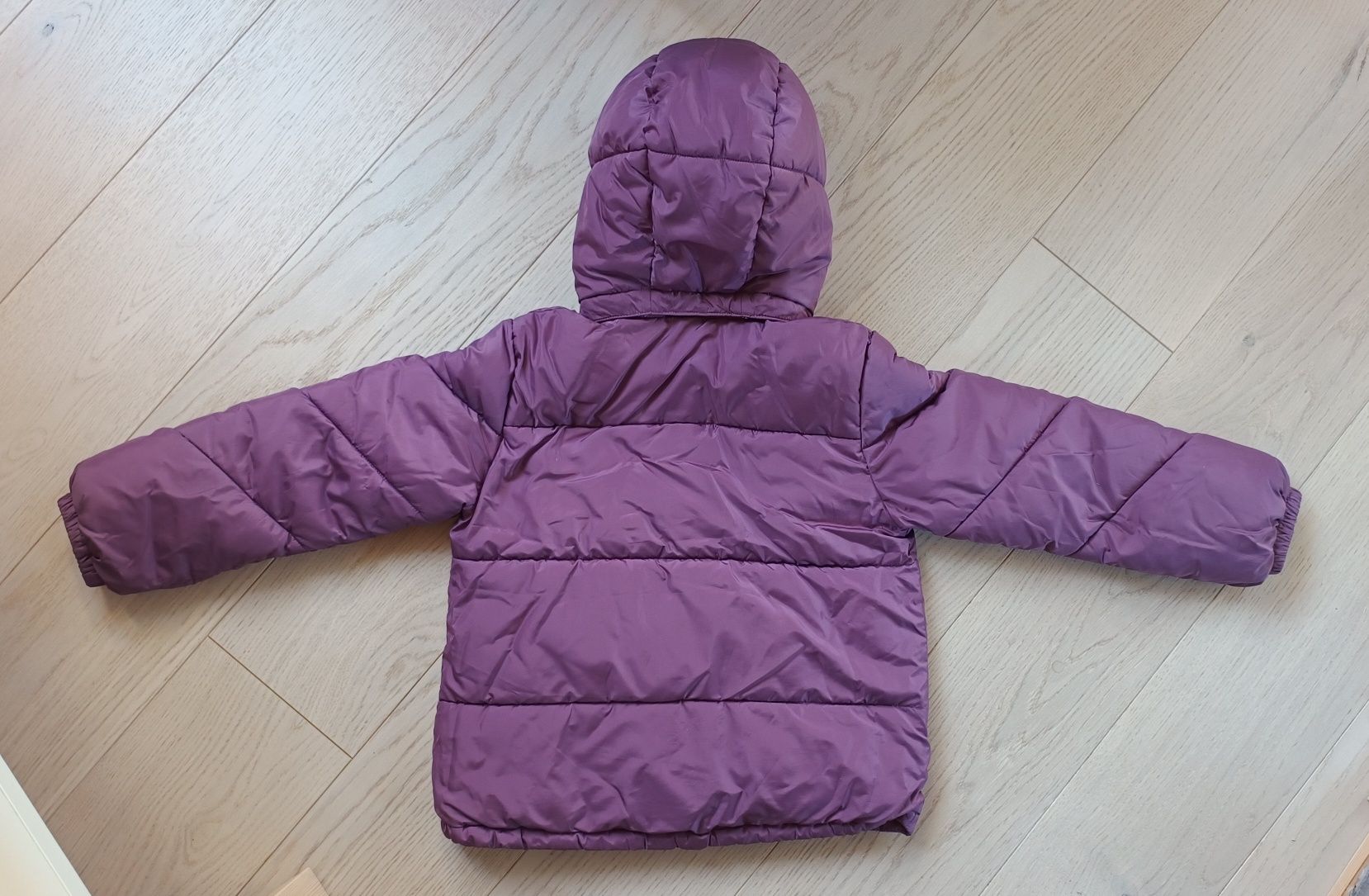 Kurtka zimowa ocieplana puffer H&M 134 fioletowy