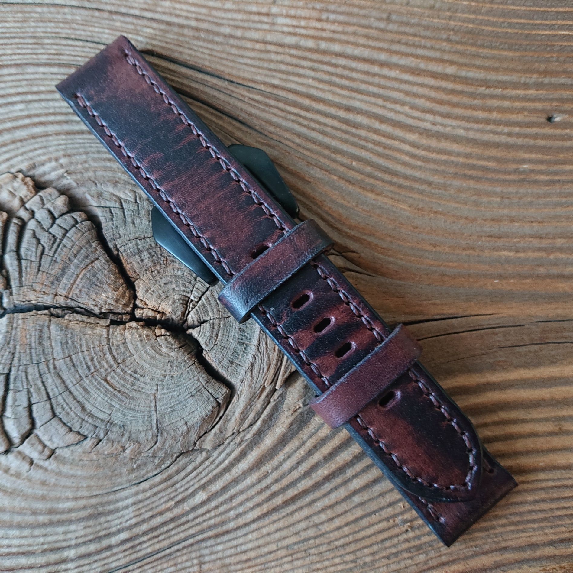 Pasek do zegarka 20 mm ręcznie robiony skóra naturalna handmade