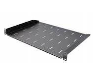 Półka RACK Eco stała czarna 19" 1U 350 mm Perforowana jakość StalFlex