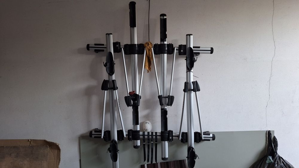 Aguri Bagażnik na 4 rowerowy na dach, pasuje do aut z relingami